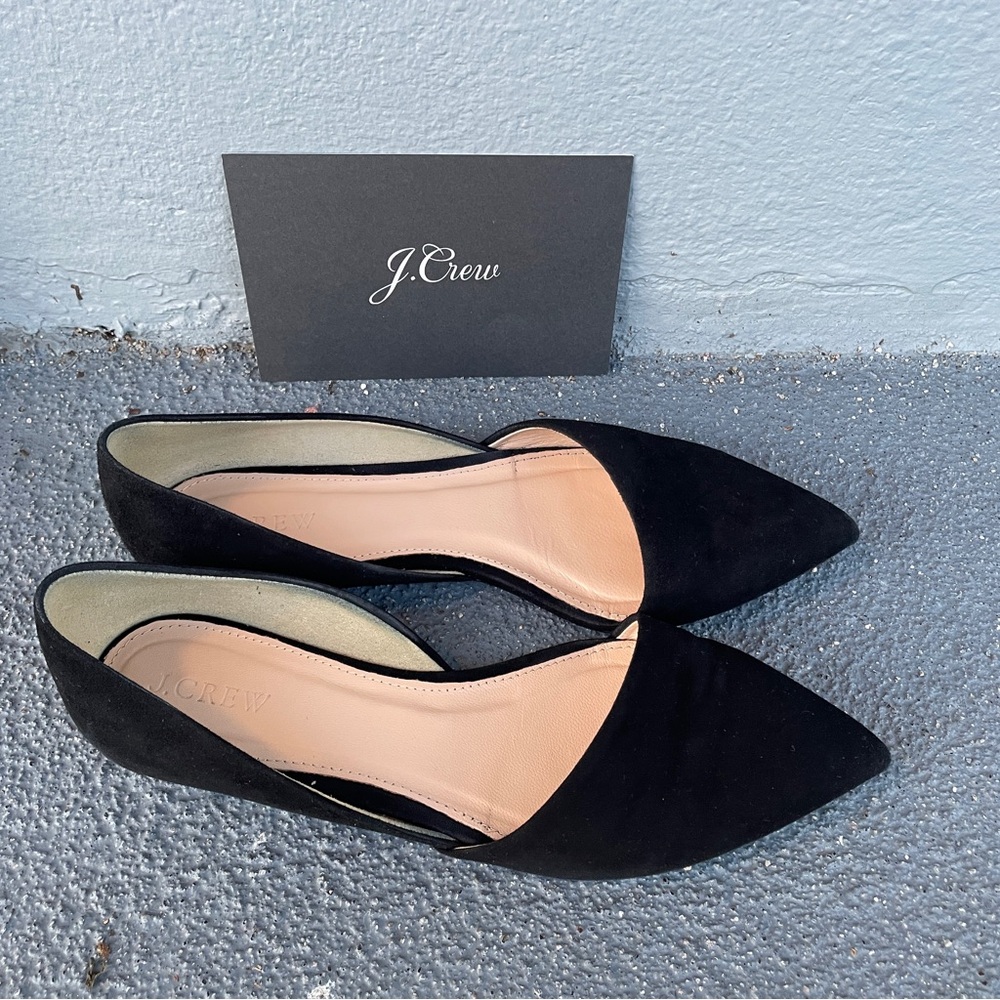 J. Crew Women's Black Pointed Toe Flats